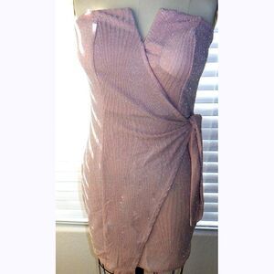 NWT soft pink strapless cocktail dress